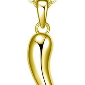 925 Silver Italian Horn Necklace Amulet Talisman Jewelry for Women